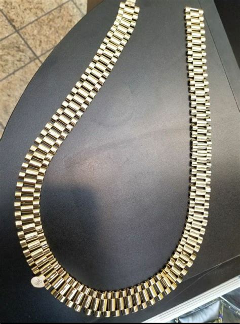 rolex chain 14k gold